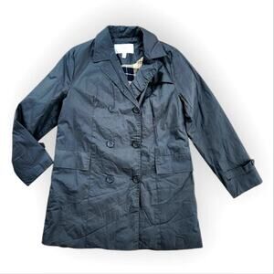Cortefiel Waxed Double Breasted Rain Coat Size 8